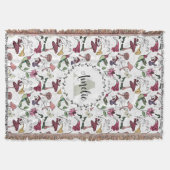 Couverture Jardin et Fleurs du Colibri Monogramme Floral (Devant)