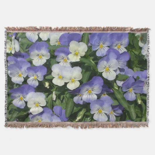 Couverture Jardin Floral de Pensées Violettes (Devant)