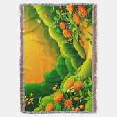 Couverture Jardin Orange Luxuriant (devant Vertical)