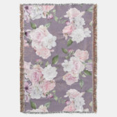 Couverture Jardin rose élégant fleuri mauve (devant Vertical)