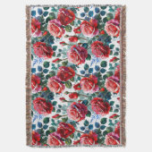 Couverture Jardin Rose romantique Imprimer (devant Vertical)