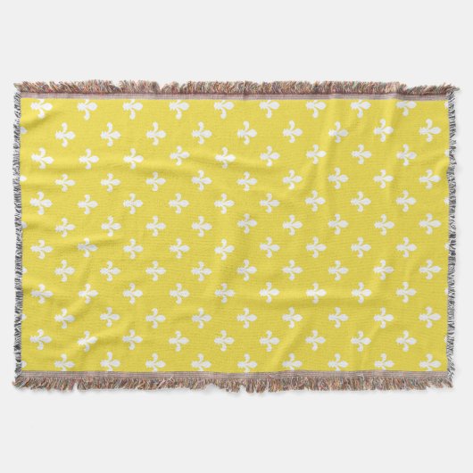 Couverture Jaune Beurre Cottage Sud Fleur de Lys (Devant)