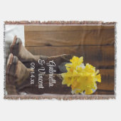 Couverture Jaune Daffodils Pays Western Mariage Keepsaké (Devant)