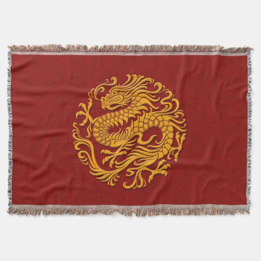 Couverture Jaune traditionnel sur le cercle chinois rouge de (Devant)