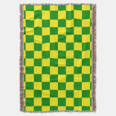 Couverture Jaune vert À damiers Motif chèque (devant Vertical)