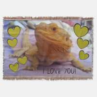 JE T'AIME dragon et coeurs barbus mignons