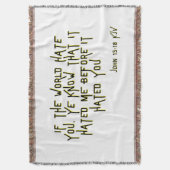 Couverture Jean 15:18 KJV Bible Scripture Verse (devant Vertical)