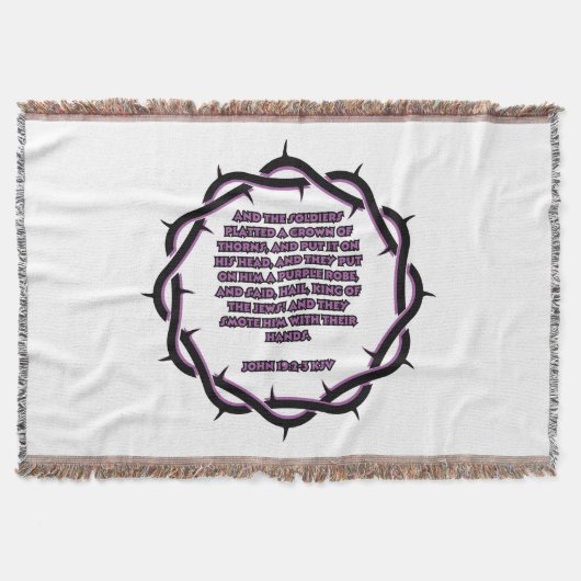 Couverture Jean 19:2-3 KJV Bible Verse Écriture (Devant)