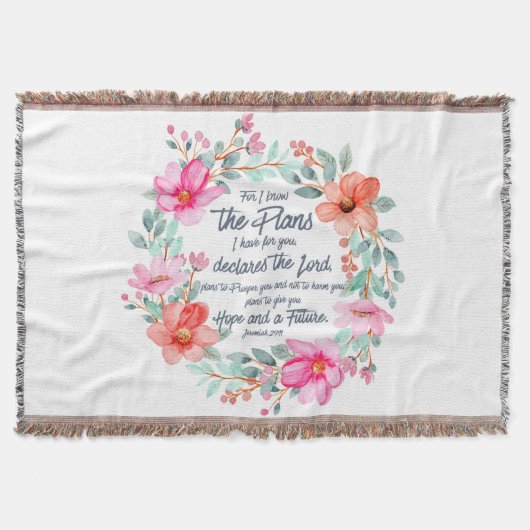 Couverture Jeremiah 29:11 Car je connais les Plans Pink Flora (Devant)