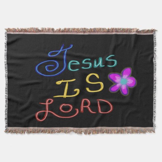 Couverture Jésus est SEIGNEUR Écriture Colorée Noir (Devant)