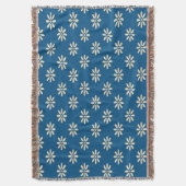Couverture jeté à motif marguerite bleue (devant Vertical)