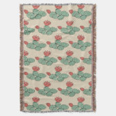 Couverture jetée à motif de cactus du désert (devant Vertical)