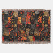 Couverture jetée à motif tribal africain (Devant)