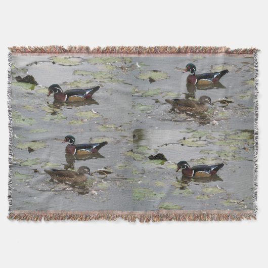 Couverture jetée Canards branchus (Devant)