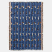 Couverture jetée Dandy Ducks (Navy) (devant Vertical)