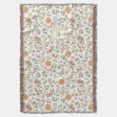 Couverture jetée de fleurs sauvages avec monogramm (devant Vertical)