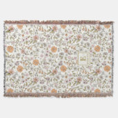 Couverture jetée de fleurs sauvages avec monogramm (Devant)
