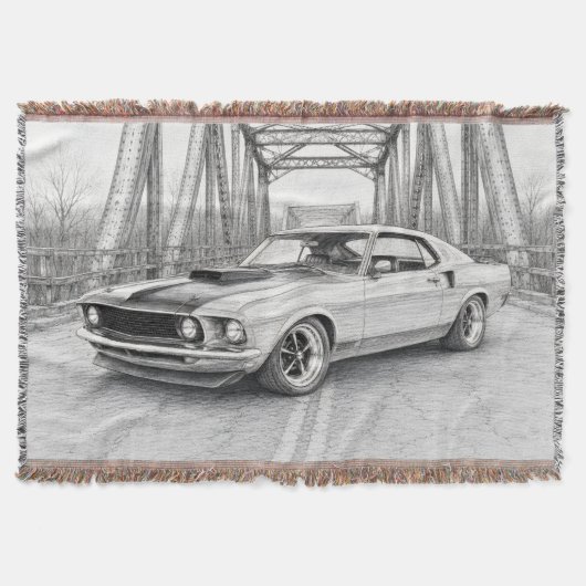 Couverture jetée de voiture de muscle américaine (Devant)