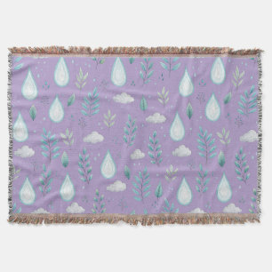 Couverture jetée Nuage de Pluie Violette – Décorat