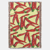 Couverture jetée piments chili rouge vert chaud (devant Vertical)