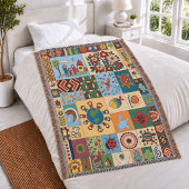 Couverture jetée tissée patchwork Project Hail Mar