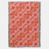 Couverture Jeter Blanket Coral Peony Motif (devant Vertical)