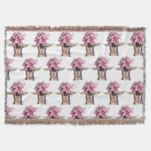 Couverture Jeter Blanket Lily la chèvre (Devant)