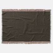 Couverture Jeter Blanket-Noir et or (Devant)
