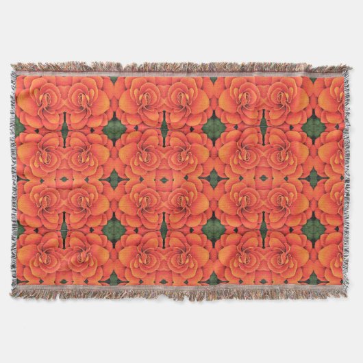 Couverture Jeter Blanket Orange Begonia (Devant)