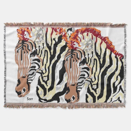 Couverture Jeter Blanket Zebra's (Devant)