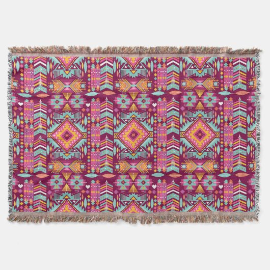 Couverture Jeter une couverture/Motif tribal aztèque (Devant)