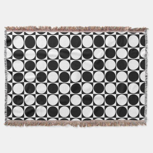 Couverture Jetez une couverture, noir et blanc design décorat (Devant)