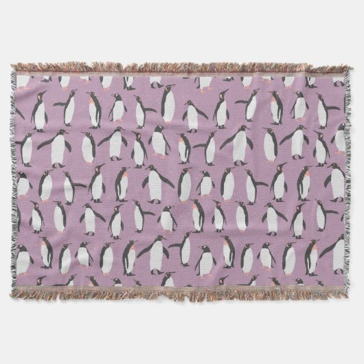 Couverture Jetons motif pingouins sur fond violet (Devant)