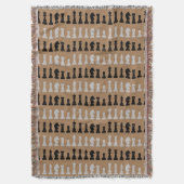 Couverture Jeu d'échecs Brown moderne Motif (devant Vertical)