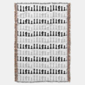 Couverture Jeu d'échecs géométrique moderne Motif (devant Vertical)