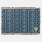 Couverture Jeu décoratif Bleu Stripe LOVE par Adiela Akoo - (Devant)