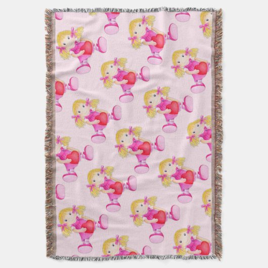 Couverture Jeu motif rose de poupée Rag (devant Vertical)