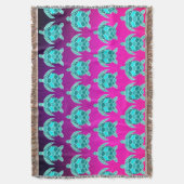 Couverture Joli bleu vert turquoise turquoise tortues motif (devant Vertical)