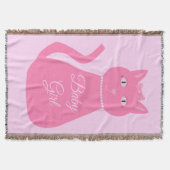 Couverture Joli chat fille rose sur mesure (Devant)