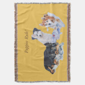 Couverture joli chiot sheba inu rotty collie et tedies (devant Vertical)