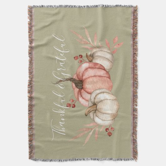 Couverture Joli Citrouilles d'aquarelle sur Sage (devant Vertical)