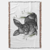 Couverture Joli lapin gris parmi les herbes (devant Vertical)
