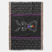 Couverture Joli lapin noir avec Soul arc-en-ciel Chakra (devant Vertical)