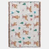 Couverture Joli Noël Cerf Noël Cadeaux et Motif d'arbre (devant Vertical)