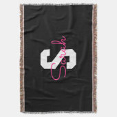 Couverture Joli nom et monogramme | Noir Blanc et Rose (devant Vertical)