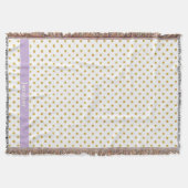 Couverture Joli or et blanc motif pois monogramme (Devant)
