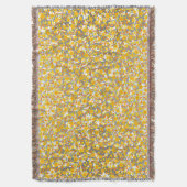 Couverture Joli orange jaune fleurs blanches motif (devant Vertical)