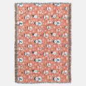 Couverture Joli Snowman Snowflake Motif sans couture Noël (devant Vertical)