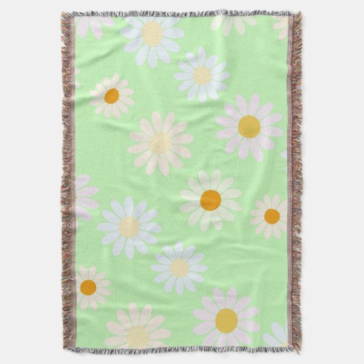 Couverture Jolie aquarelle colorée Motif marguerite vert (devant Vertical)