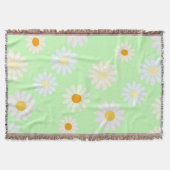 Couverture Jolie aquarelle colorée Motif marguerite vert (Devant)